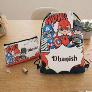 Customize Satin Printed Bag With Pouch
