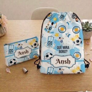 Customize Satin Printed Bag With Pouch