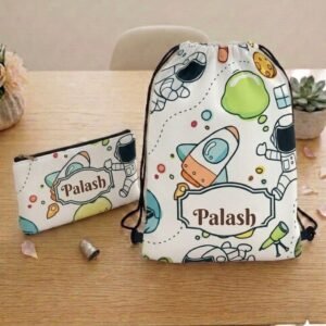 Customize Satin Printed Bag With Pouch