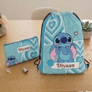 Customize Satin Printed Bag With Pouch