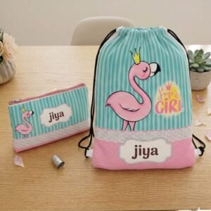 Customize Satin Printed Bag With Pouch