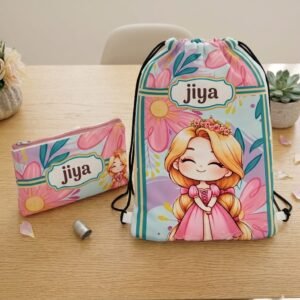 Customize Satin Printed Bag With Pouch