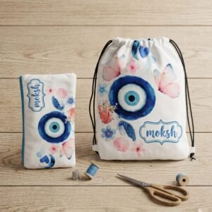 Customize Satin Printed Bag With Pouch