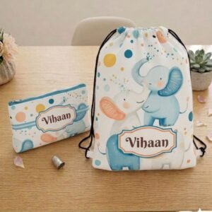 Customize Satin Printed Bag With Pouch