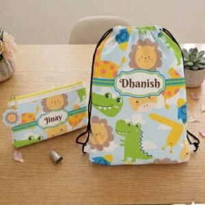 Customize Satin Printed Bag With Pouch