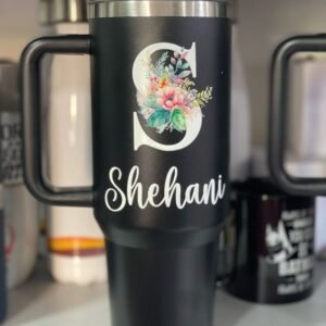 Customized Tumbler and Straw for Water, Drinks Large Travel Cups