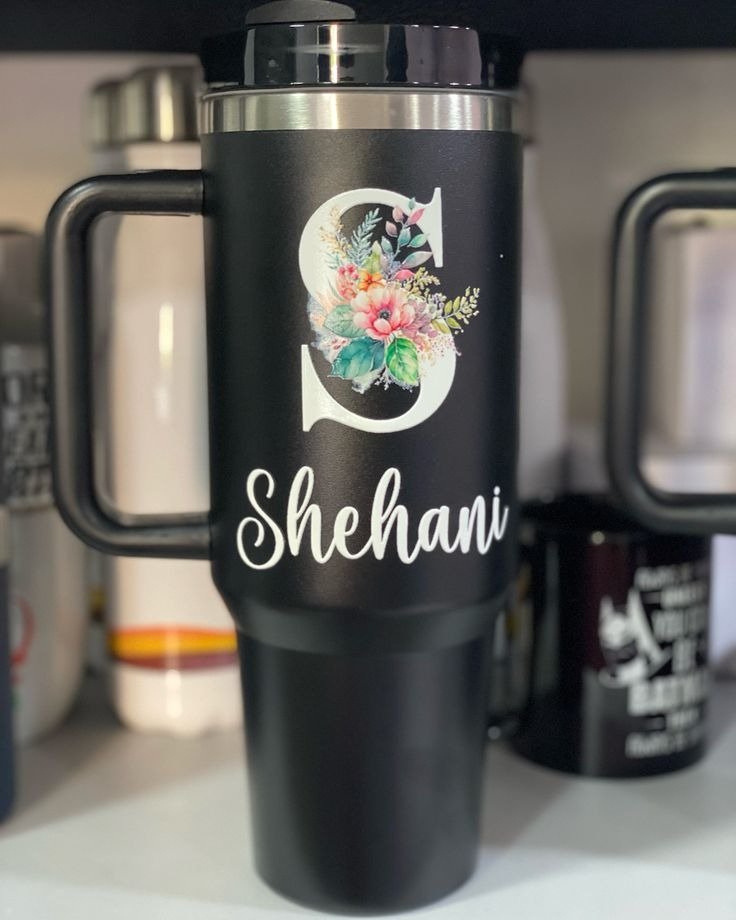 Customized Tumbler and Straw for Water, Drinks Large Travel Cups