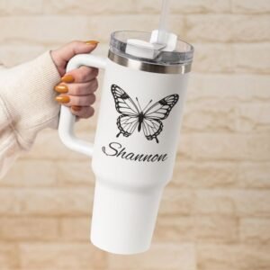 Customized Tumbler and Straw for Water, Drinks Large Travel Cups