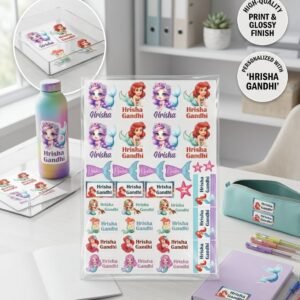 Personalized Mermaid Peppy UV Stickers